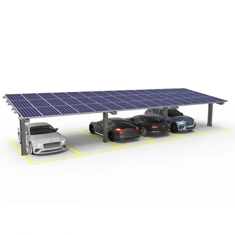 카포트 태양광 장착 시스템 10KW 가벼운 무게 알루미늄 태양광 자동차 주차장